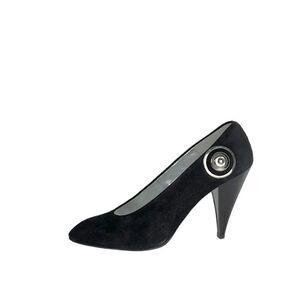 CHARLES JOURDAN Paris Black Suede Heels US 9,5-10